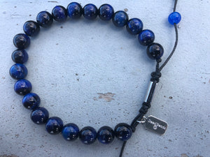 Deed Beads: Blue Tiger's Eye Bracelet