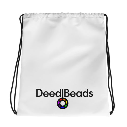 Deed Beads Logo Drawstring Bag